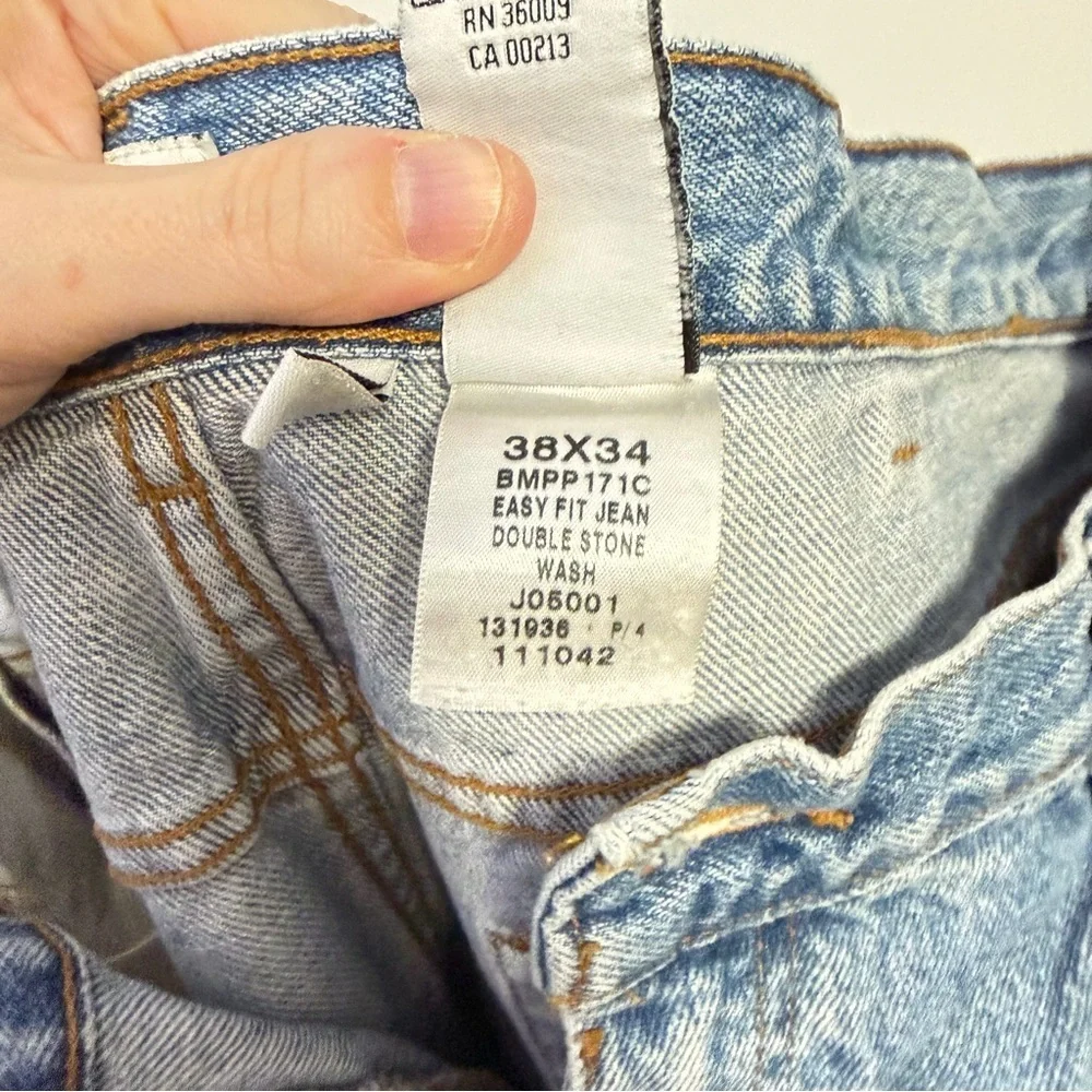 Calvin Klein Vintage Easy Fit Jeans Men’s 38x34 Light Wash Classic Denim